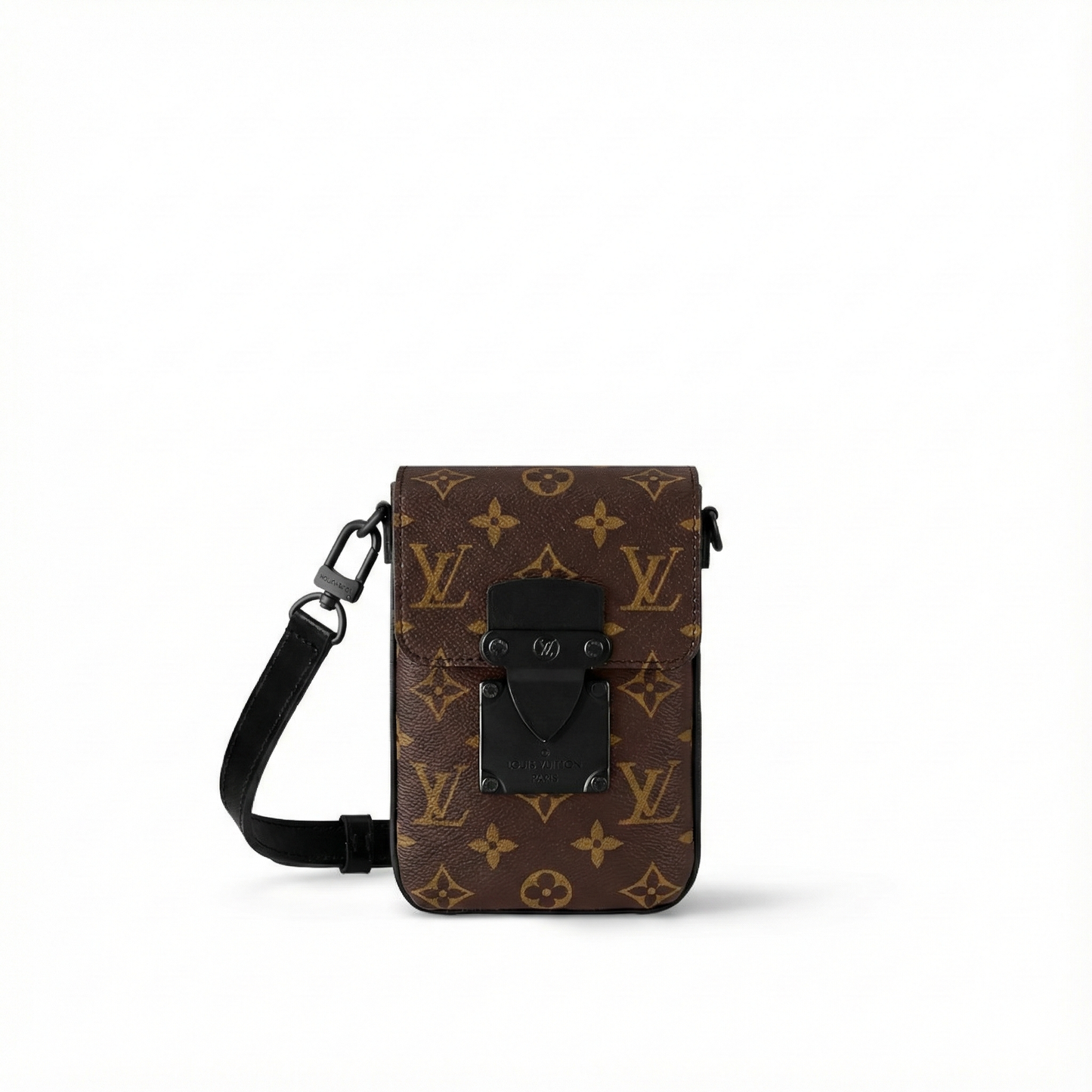 S-Lock Vertical Wearable Wallet in Monogram Macassar Canvas