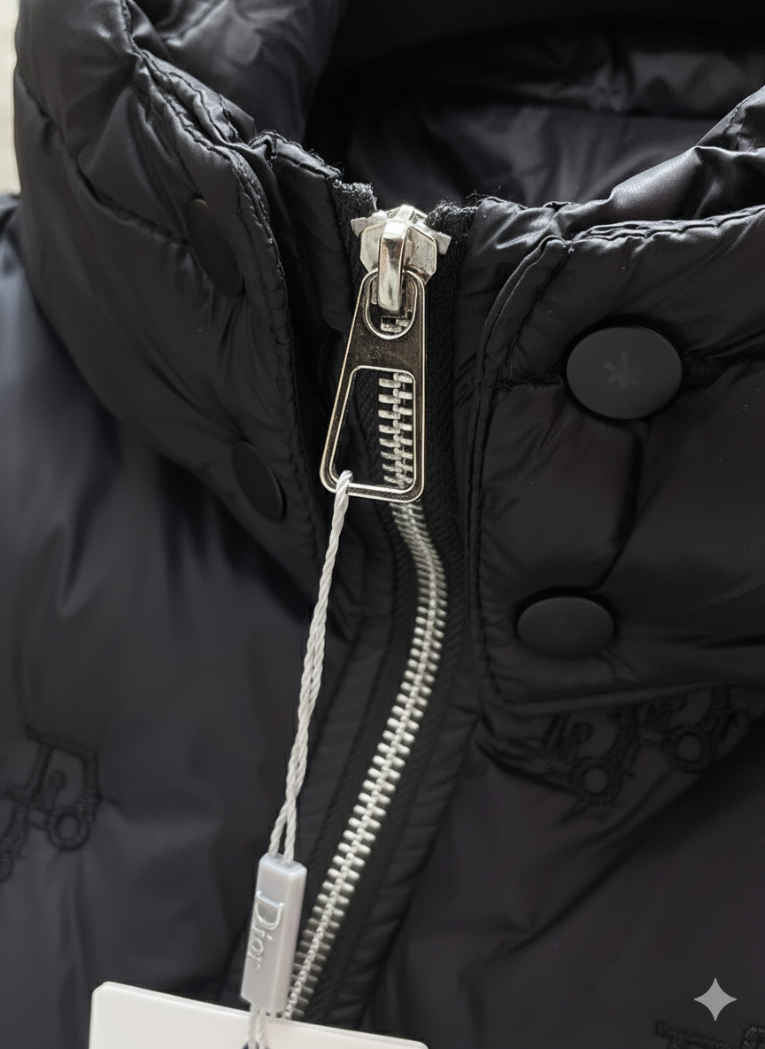 Hybrid Down Jacket with Knit Sleeves