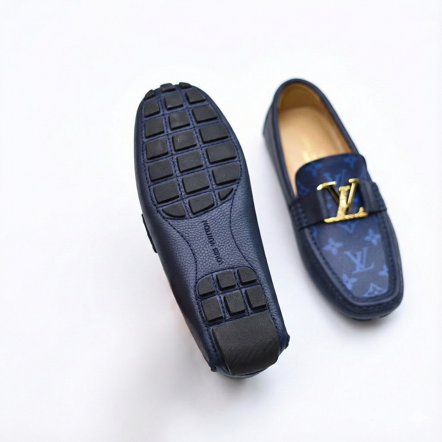 Monogram Denim Driving Moccasins