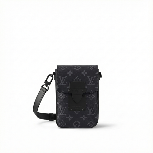S-Lock Vertical Wearable Wallet in Monogram Eclipse Canvas