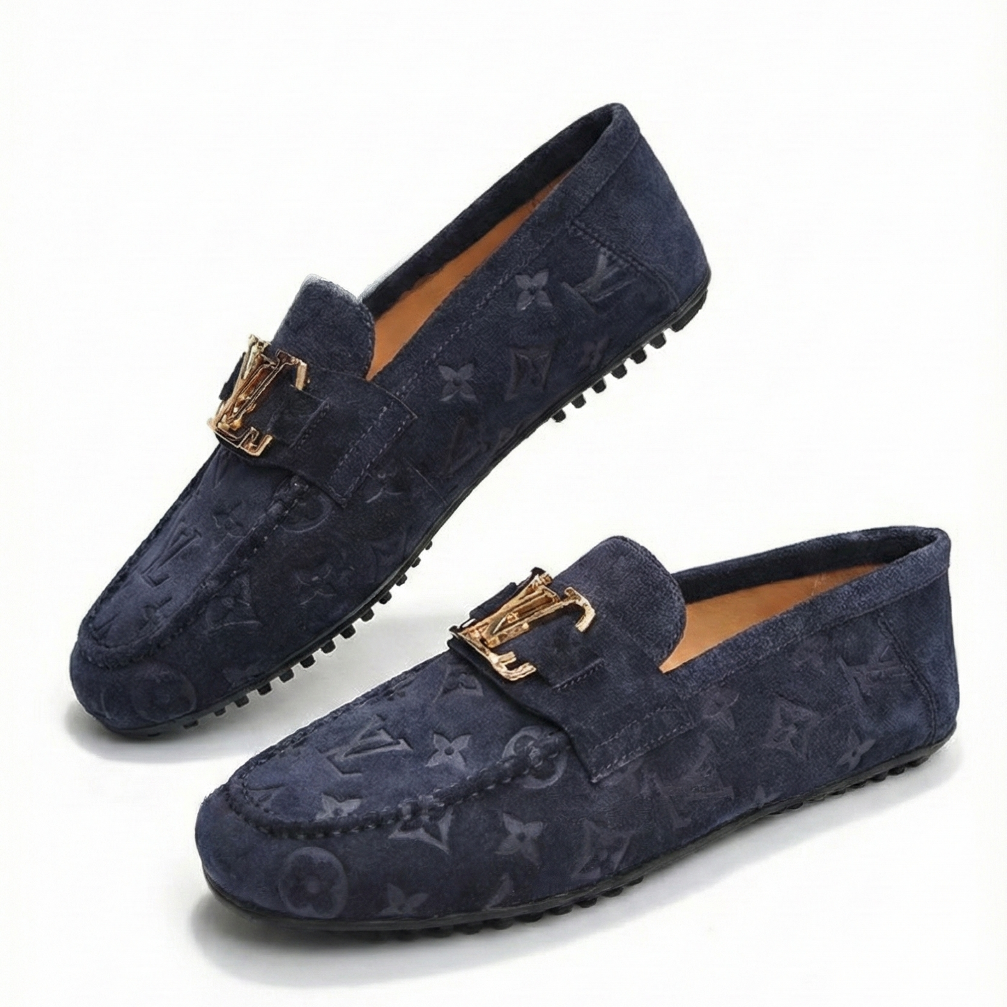 Monogram Suede Driving Moccasins