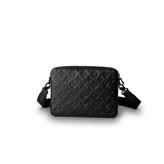Discovery Messenger PM – Black Monogram Shadow Leather