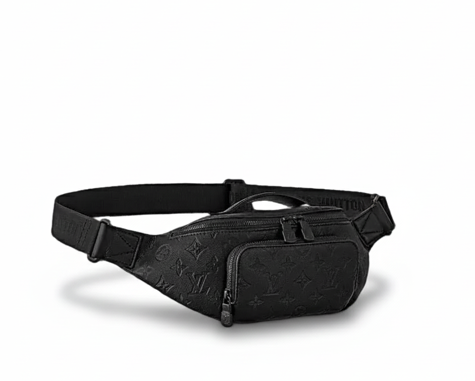 Rush Bumbag – Black Monogram Shadow Calfskin