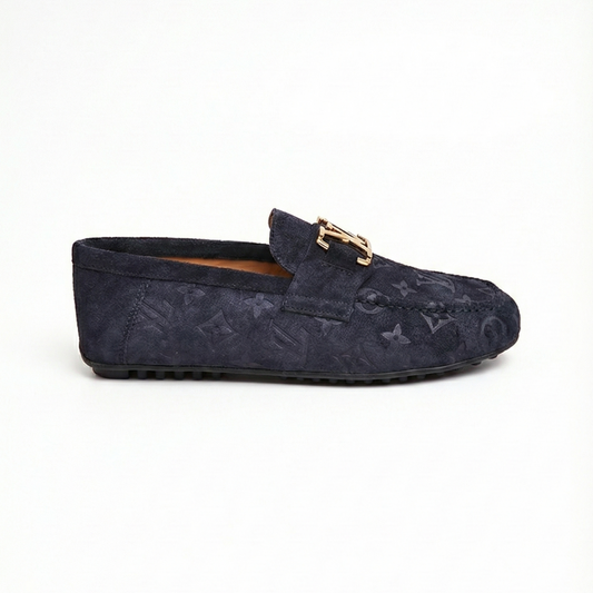 Monogram Suede Driving Moccasins