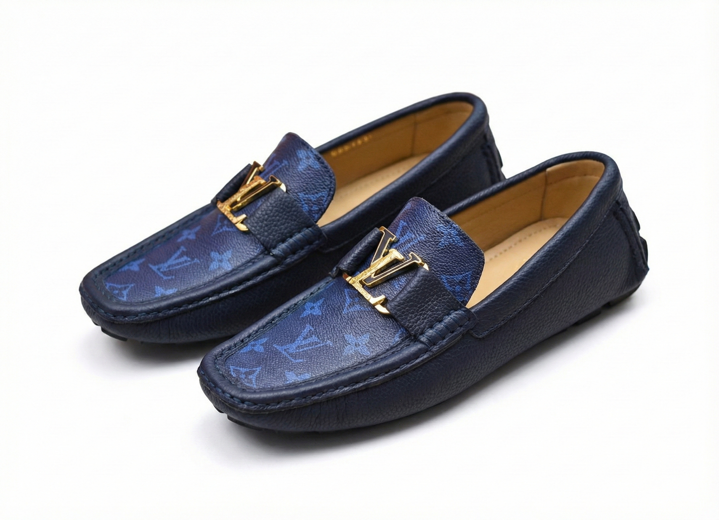 Monogram Denim Driving Moccasins