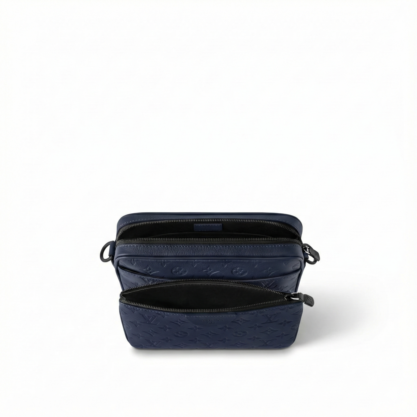 Trio Messenger – Navy Monogram Shadow Calfskin with Modular Design