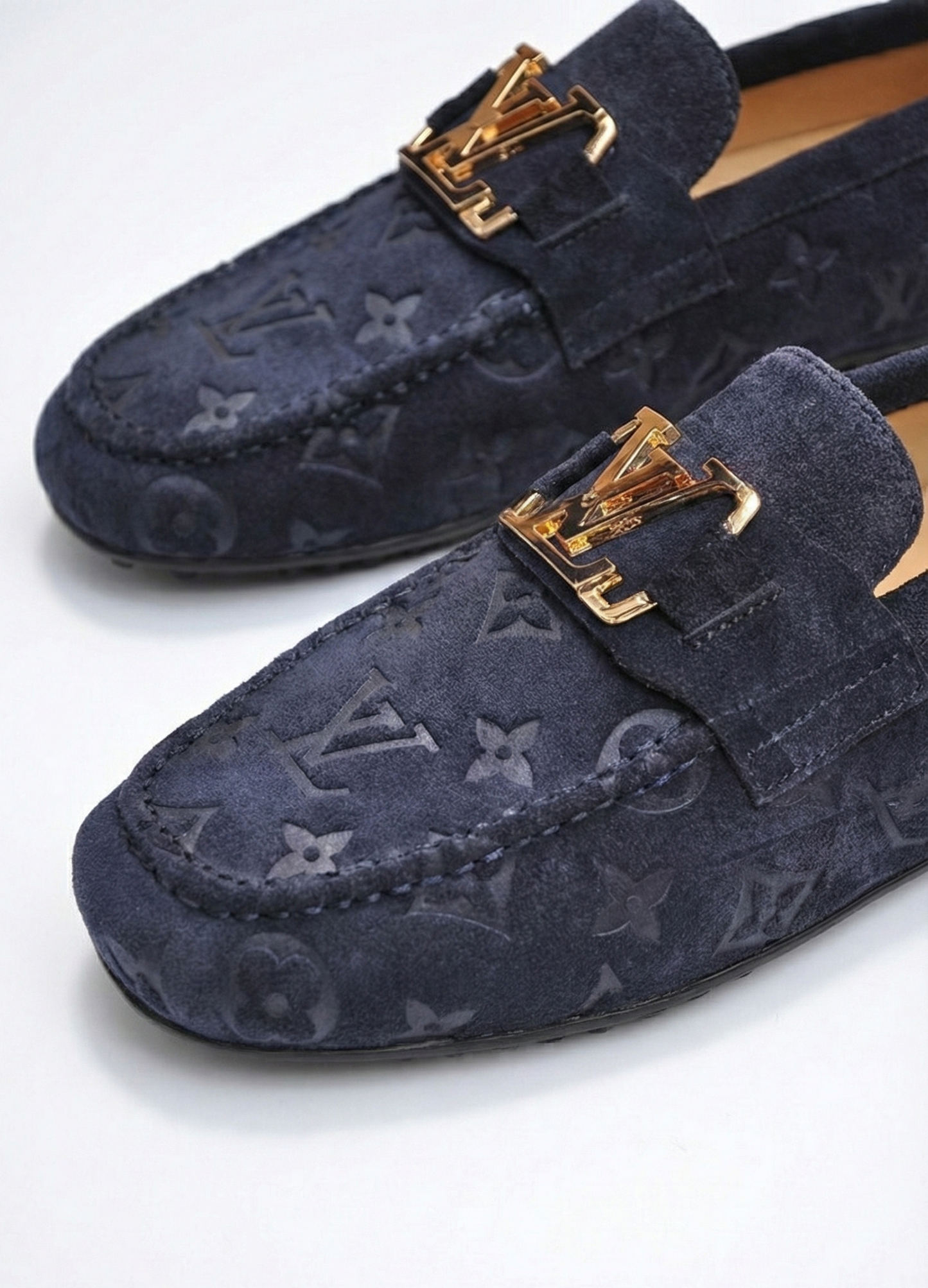 Monogram Suede Driving Moccasins