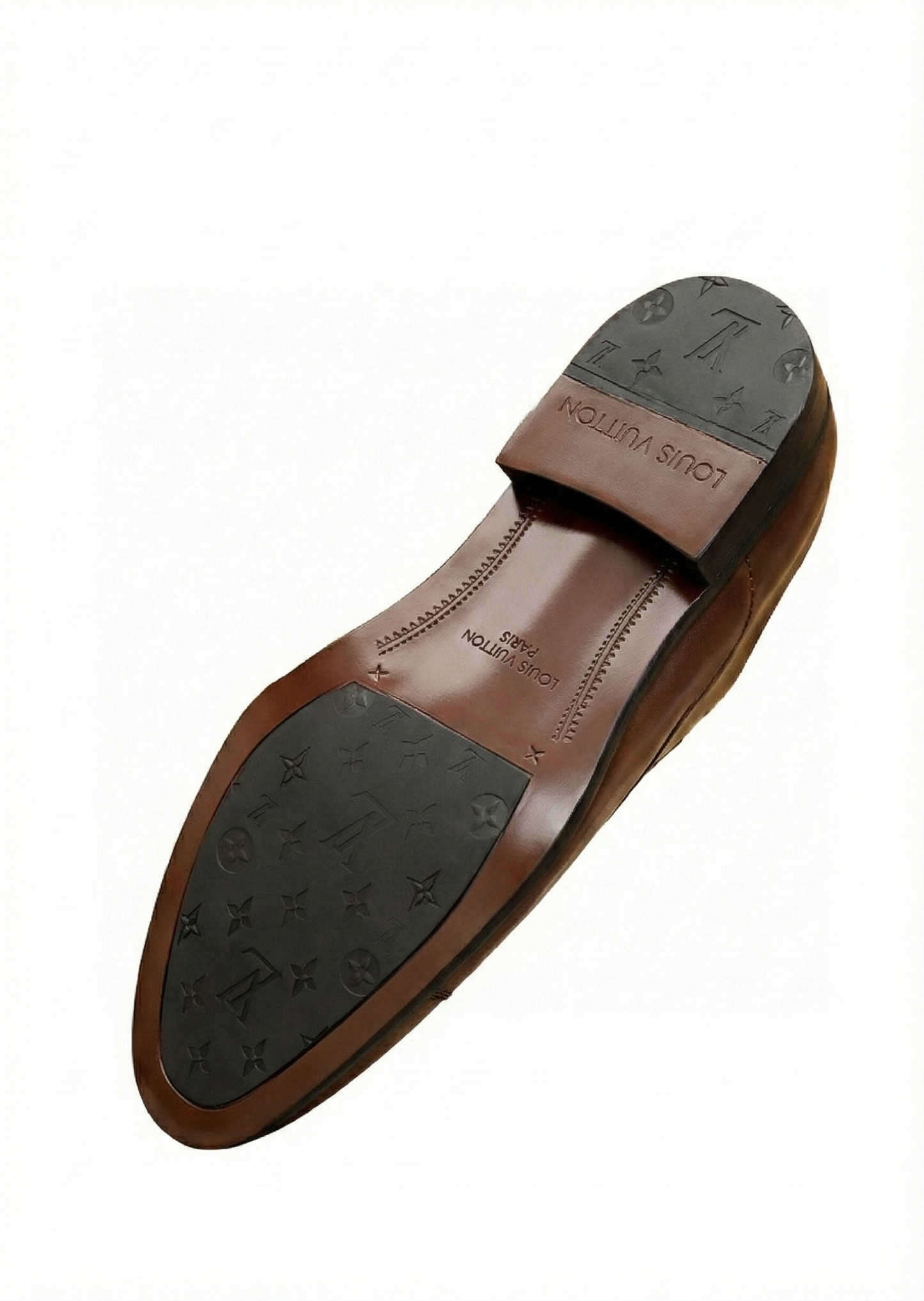 Brown Patent Croc-Embossed Oxford Shoes