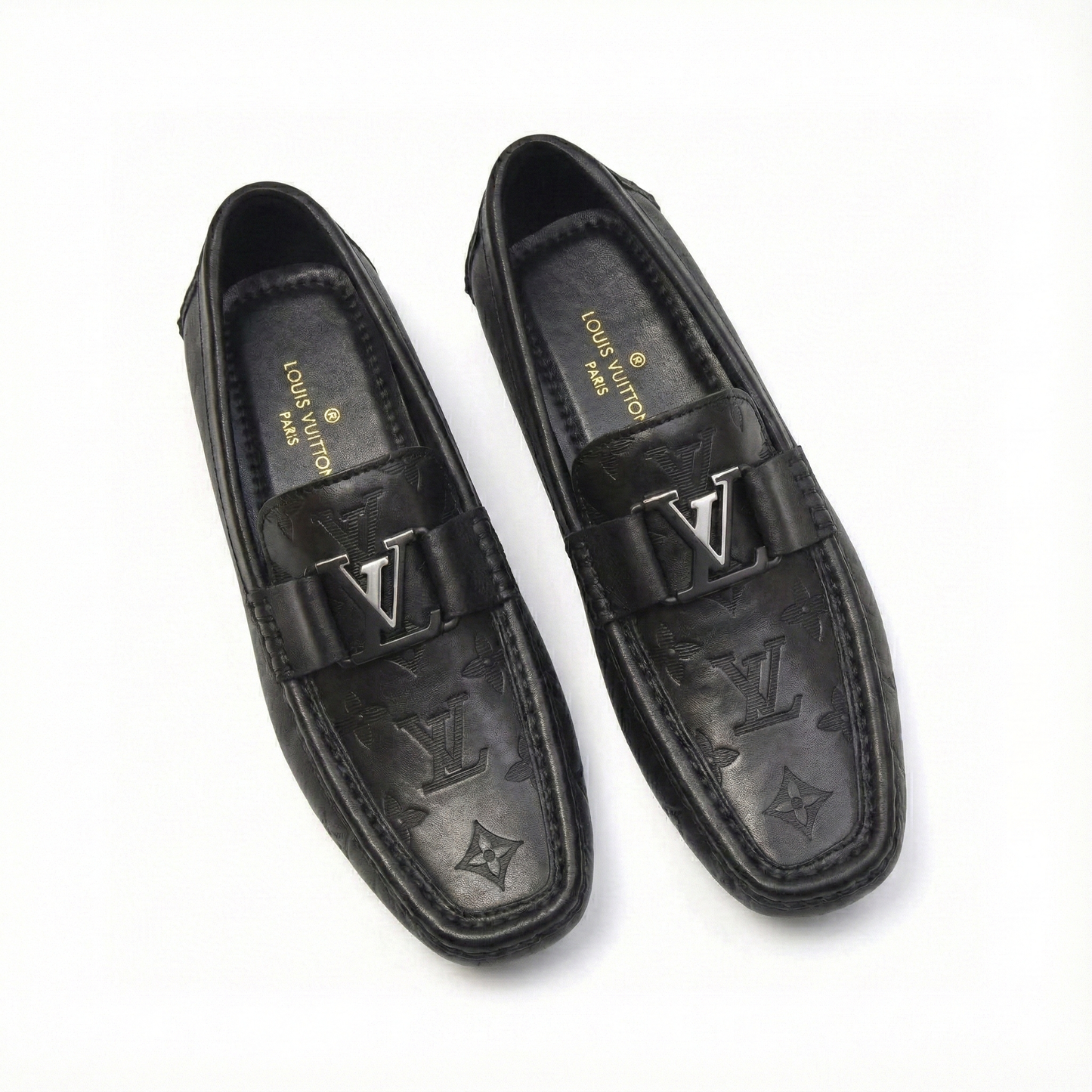 Monogram Leather Driver Moccasins