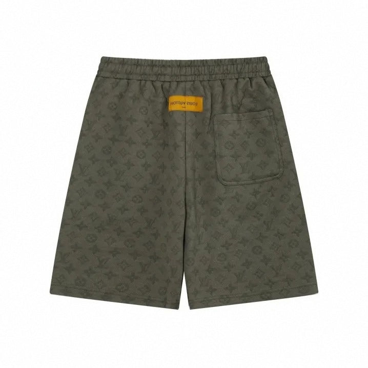 Men’s Monogram Print Drawstring Shorts