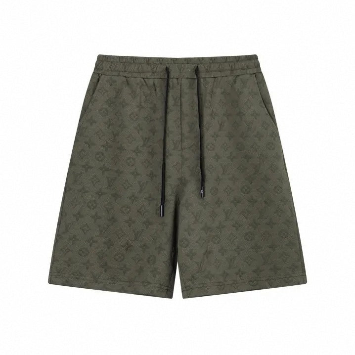 Men’s Monogram Print Drawstring Shorts