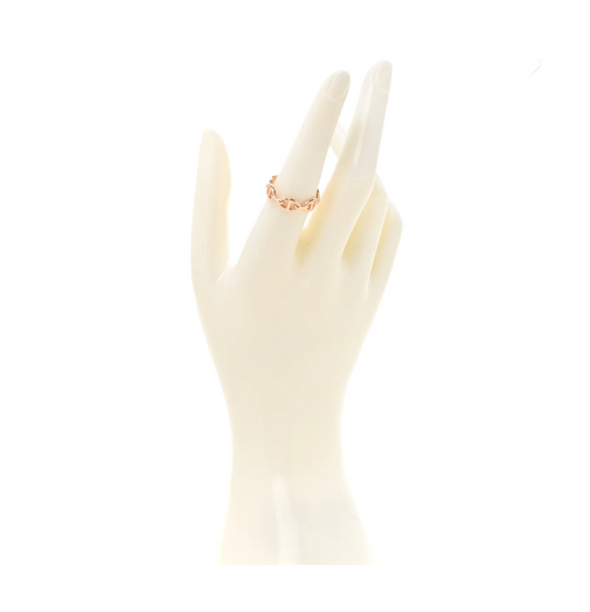 Rose Gold Chaine d'Ancre Enchainee Ring PM 48