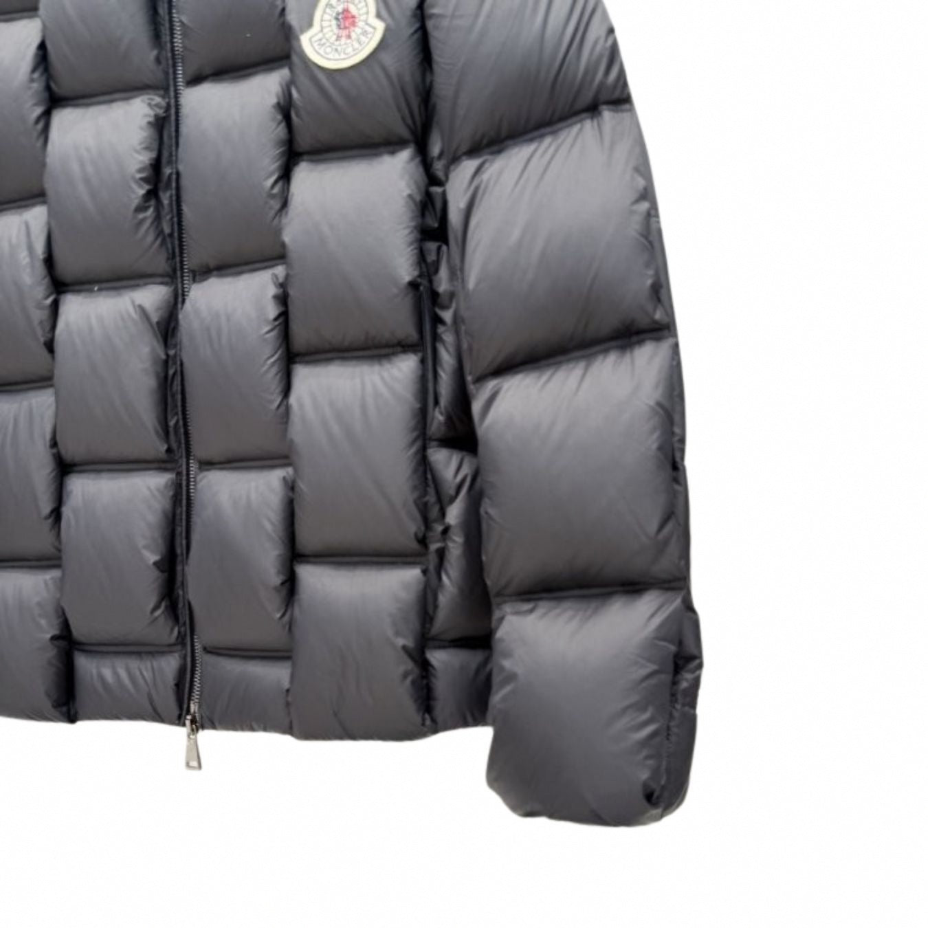 Square Quilted Embossed Back Puffer Jacket