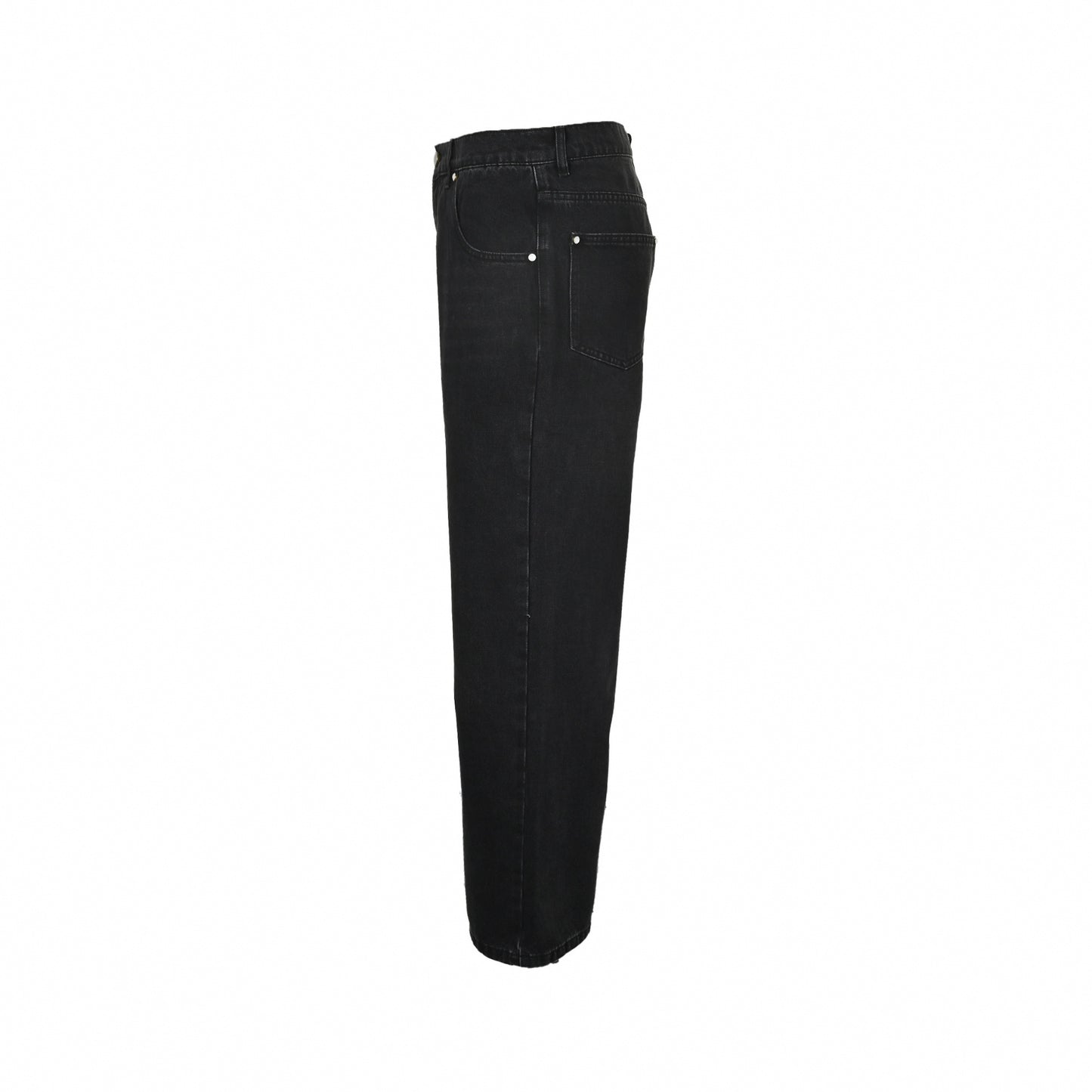 Monogram Patch Black Denim Jeans