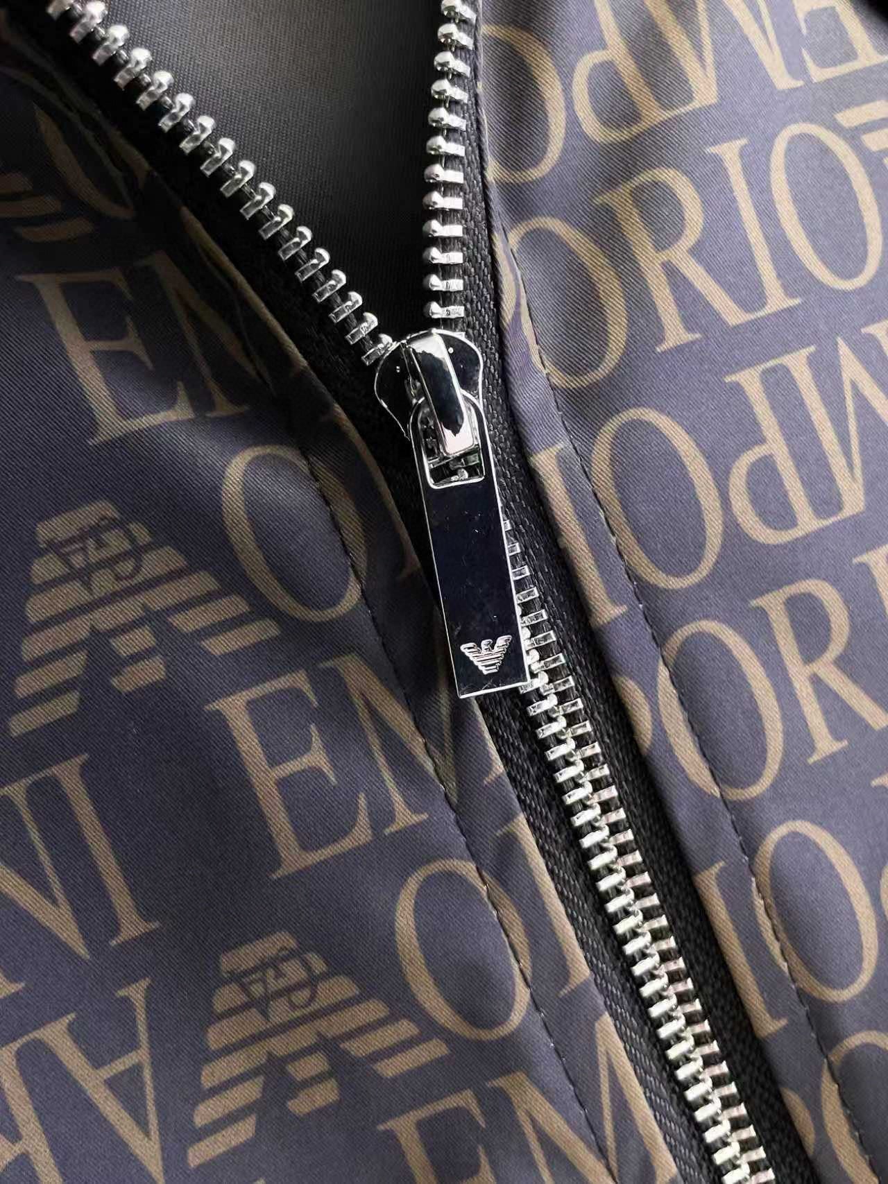 Monogram Print Hooded Windbreaker