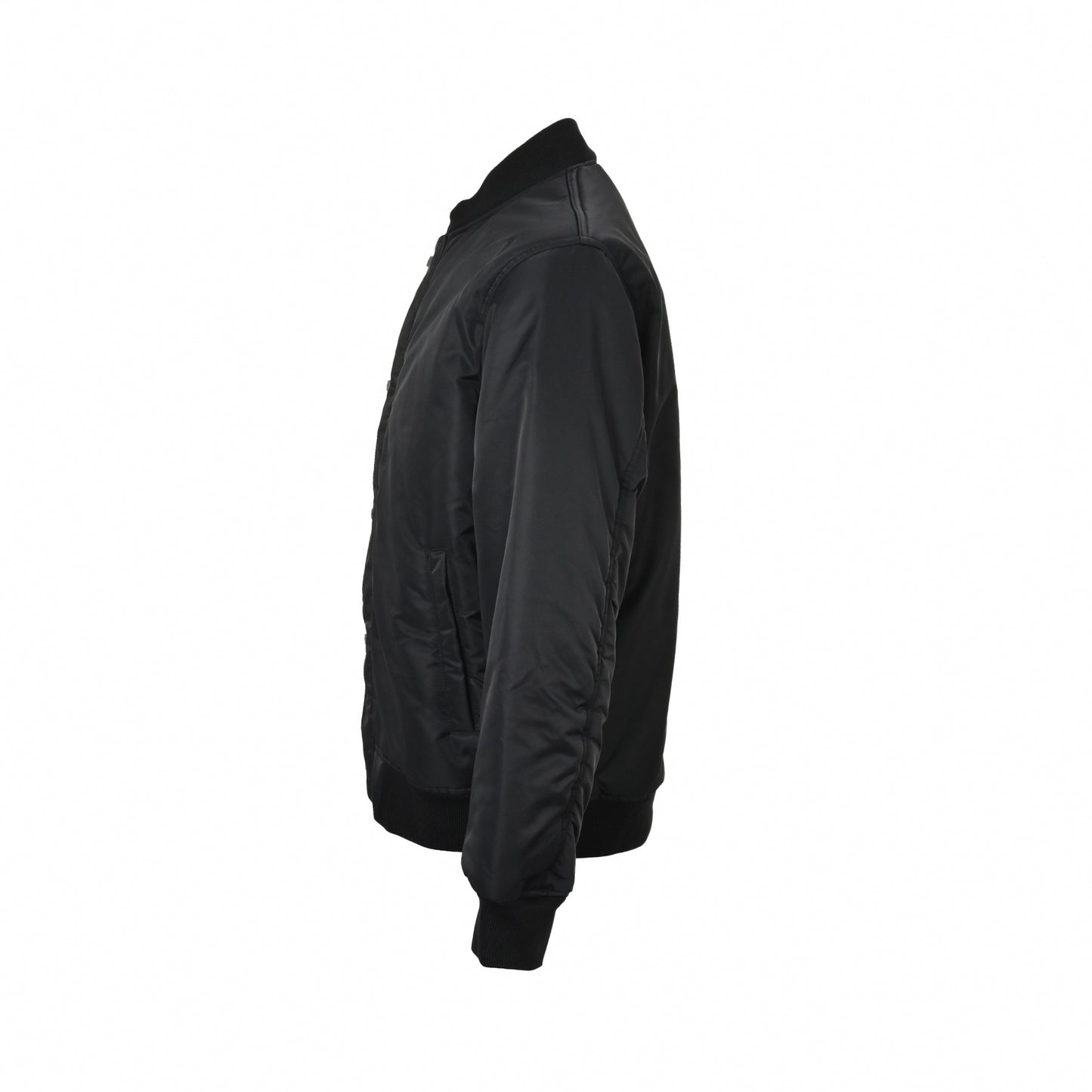 Black Nylon Bomber Jacket