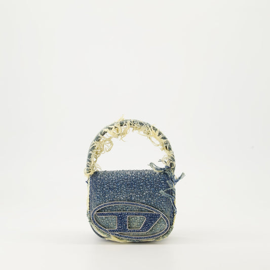 1DR XS Denim Bag with Rhinestones