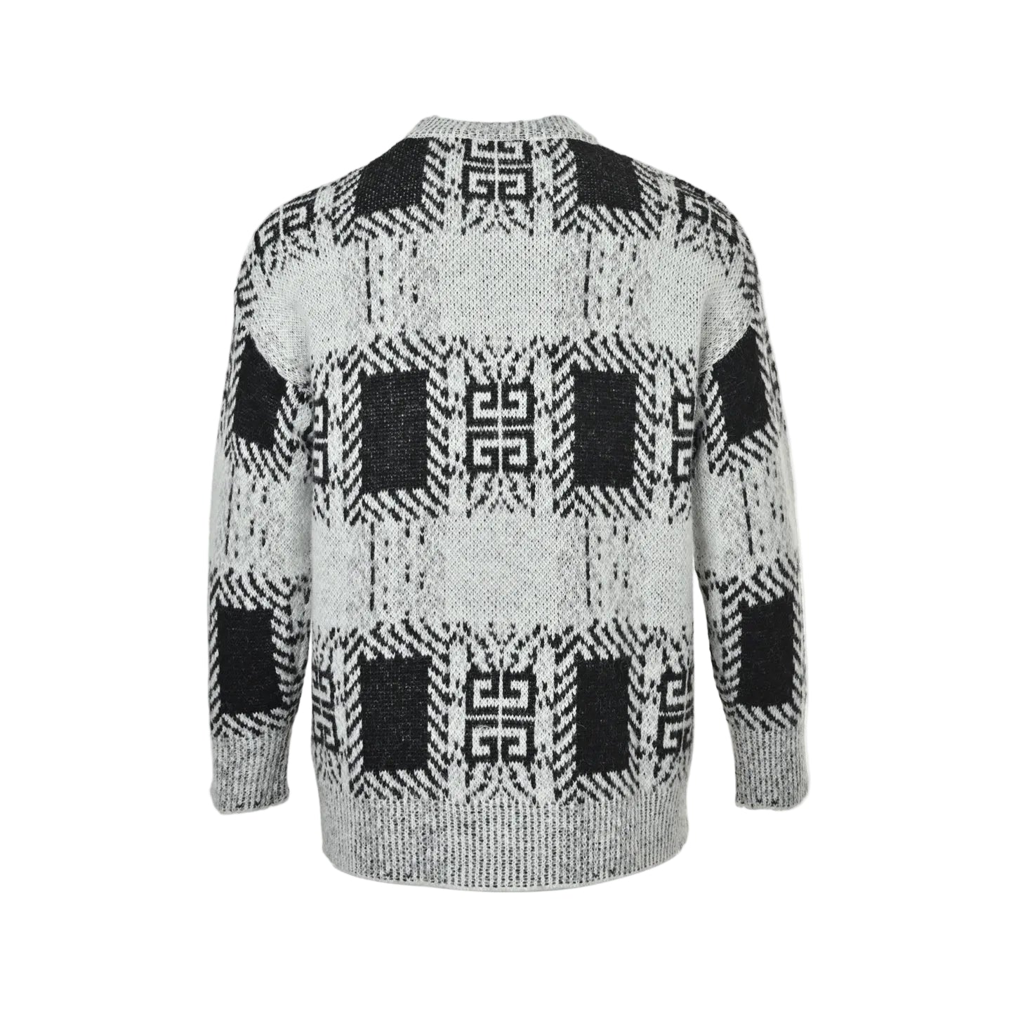 Mohair Jacquard Knit Sweater