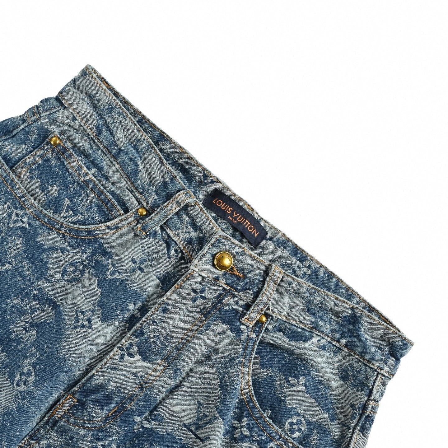Cloud Monogram Blue Denim Jeans