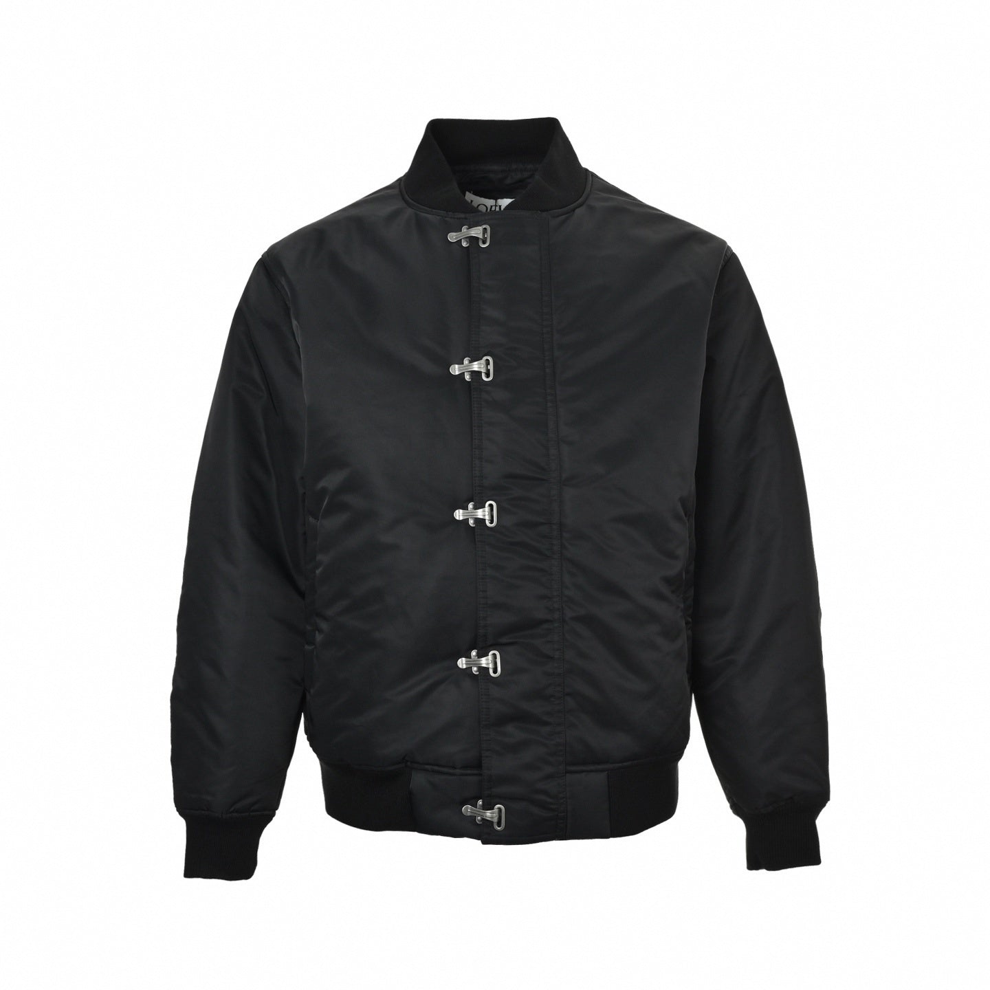Black Nylon Bomber Jacket