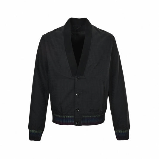 Gradient Cuff Wool-Blend Evening Cardigan