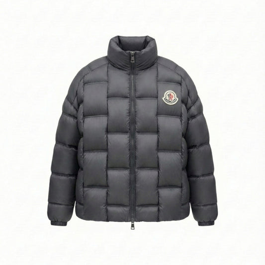 Square Quilted Embossed Back Puffer Jacket