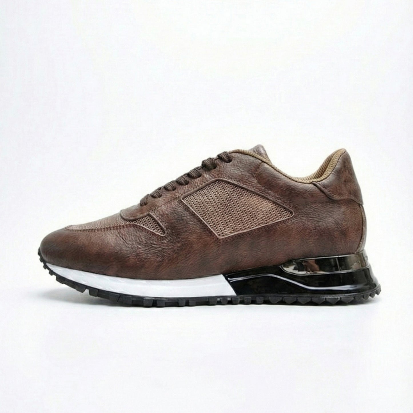Brown Leather Run Away Sneaker