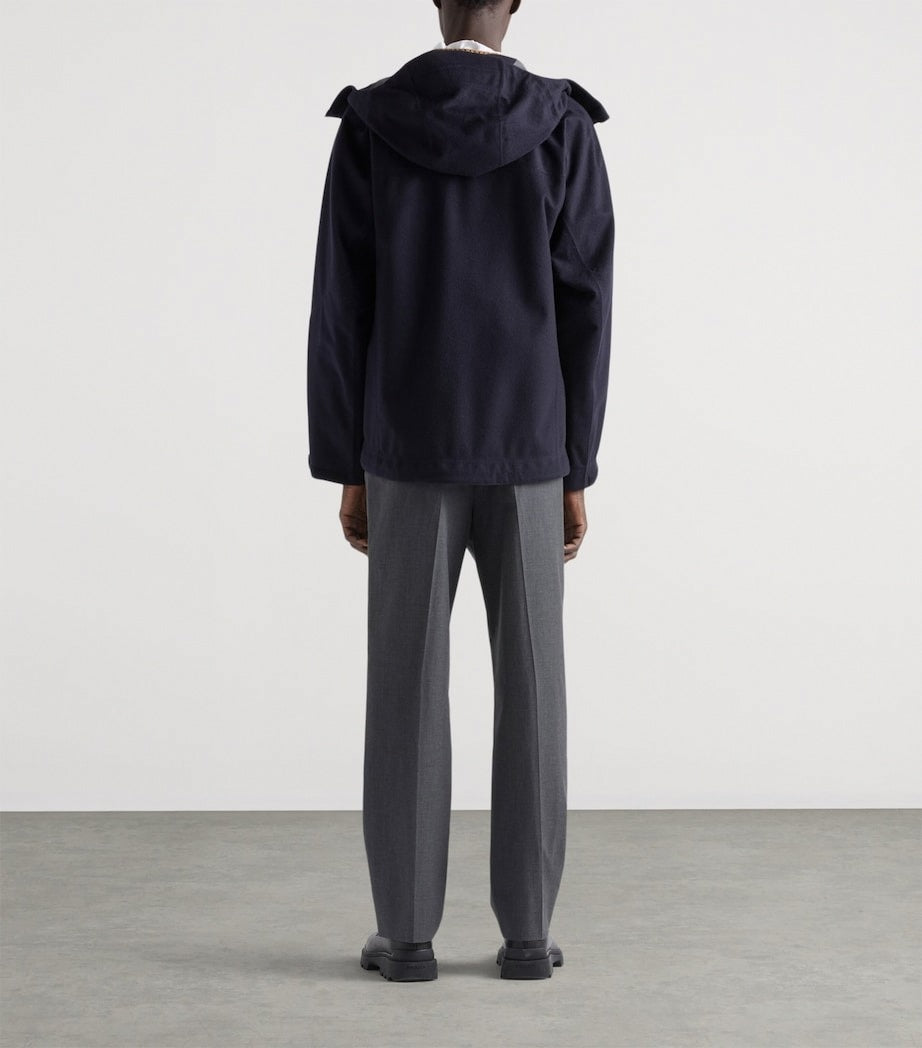 Cashmere-Blend Hooded Jacket