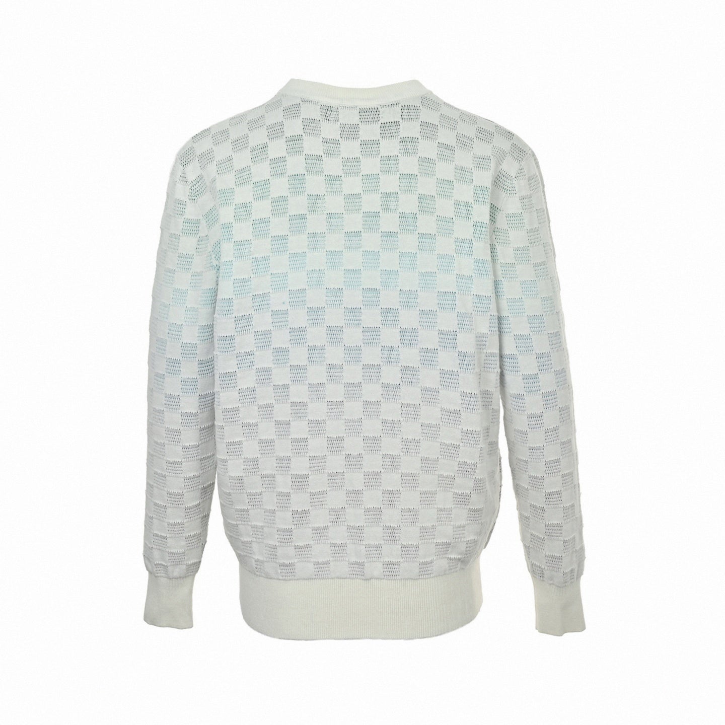 Damier Pattern Knit Sweater