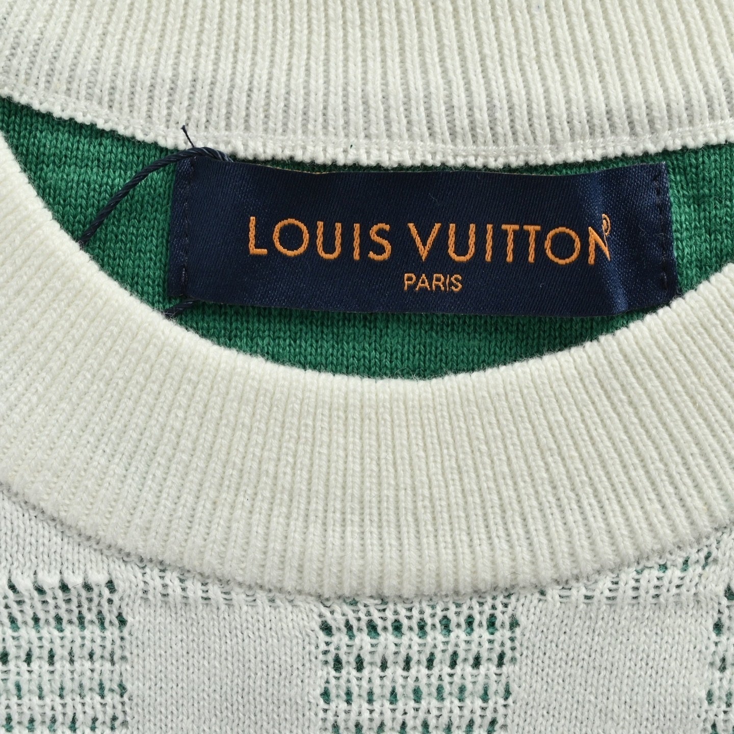 Damier Pattern Knit Sweater