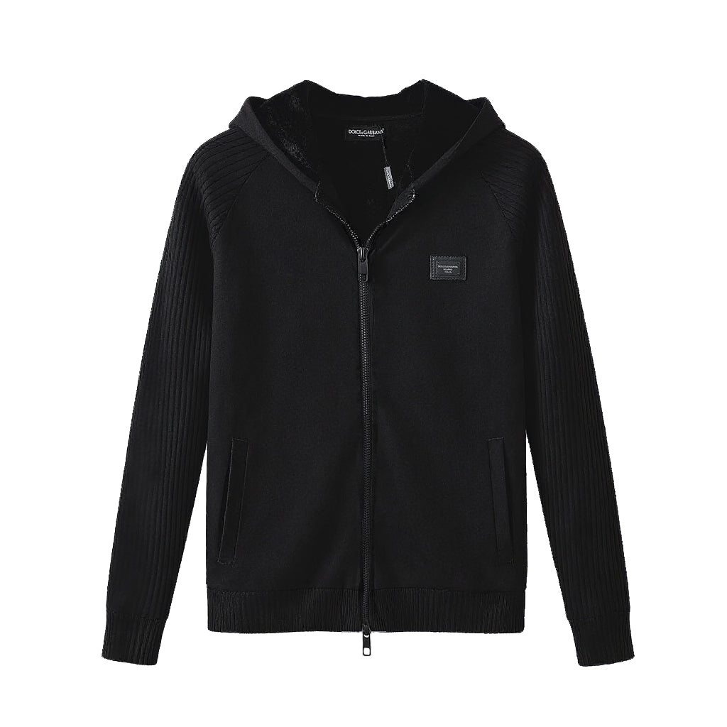 Faux-Fur Lined Hooded Zip Jacket