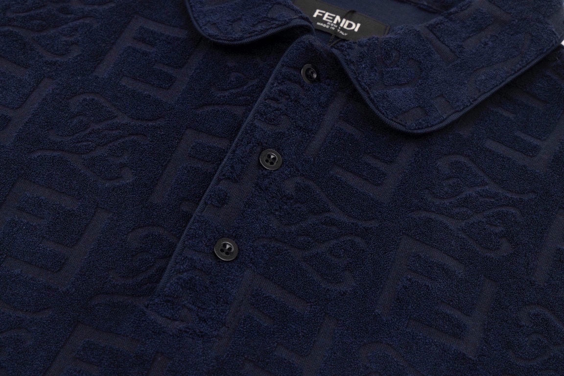 Textured Monogram Terry Polo Shirt