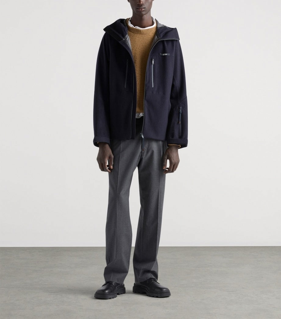 Cashmere-Blend Hooded Jacket