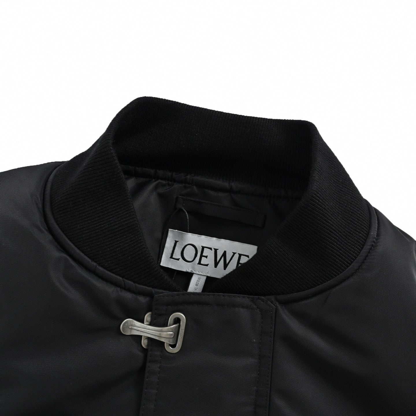 Black Nylon Bomber Jacket