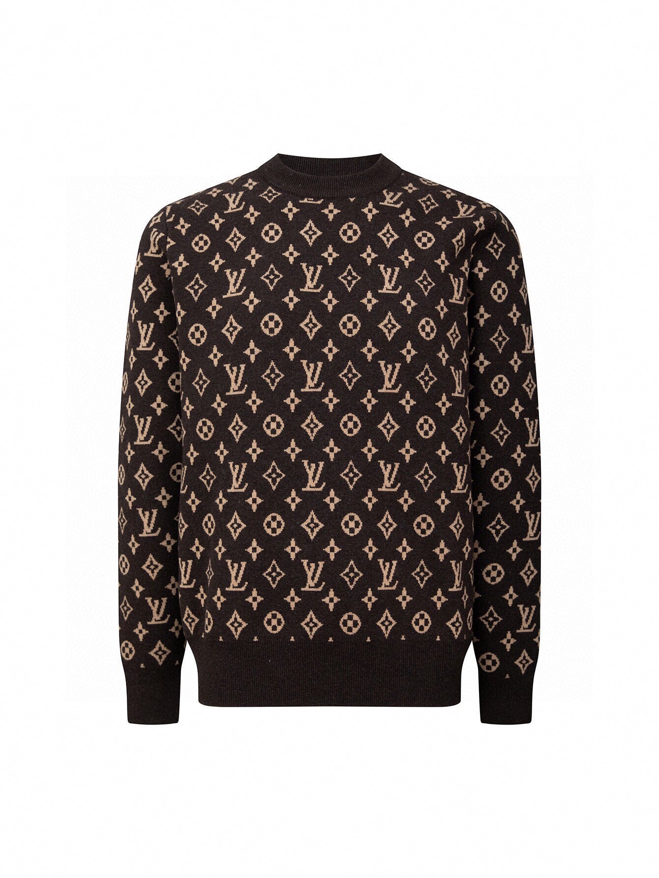 Monogram Signature Wool Jumper - Brown