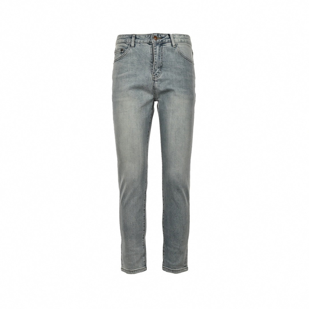 Light Wash Slim-Fit Denim Jeans