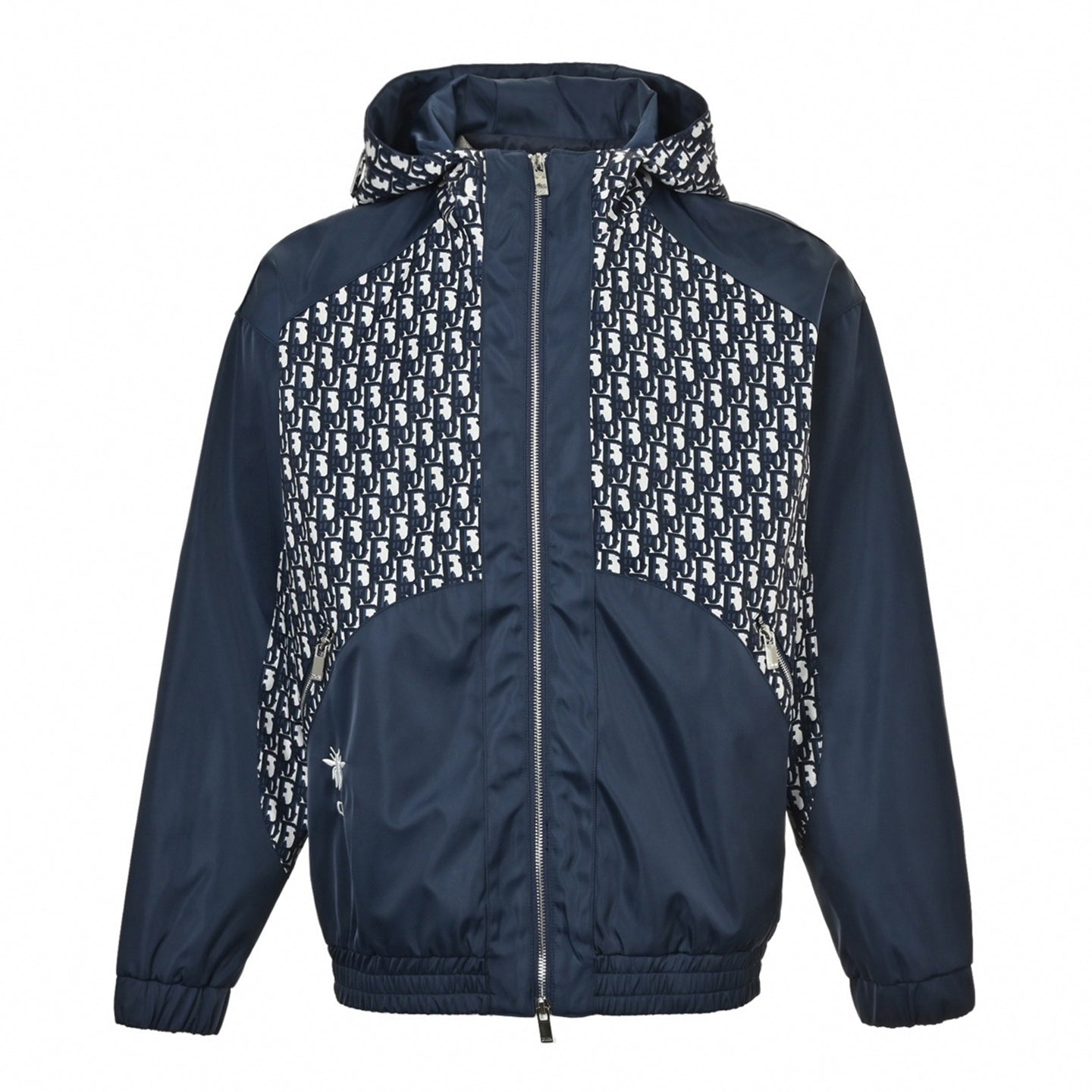 Navy Oblique Technical Windbreaker