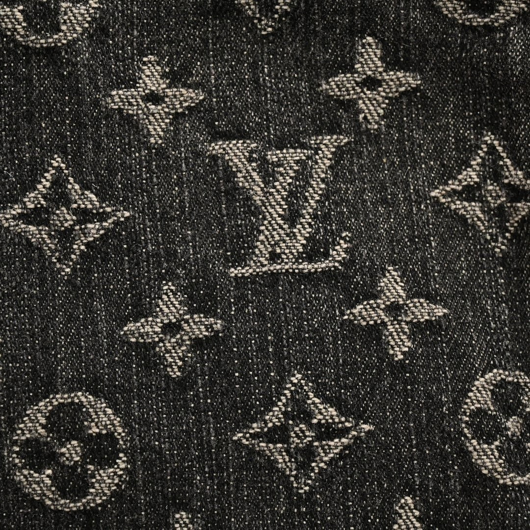 Monogram & Damier Mixed Denim Jacket – Charcoal Edition