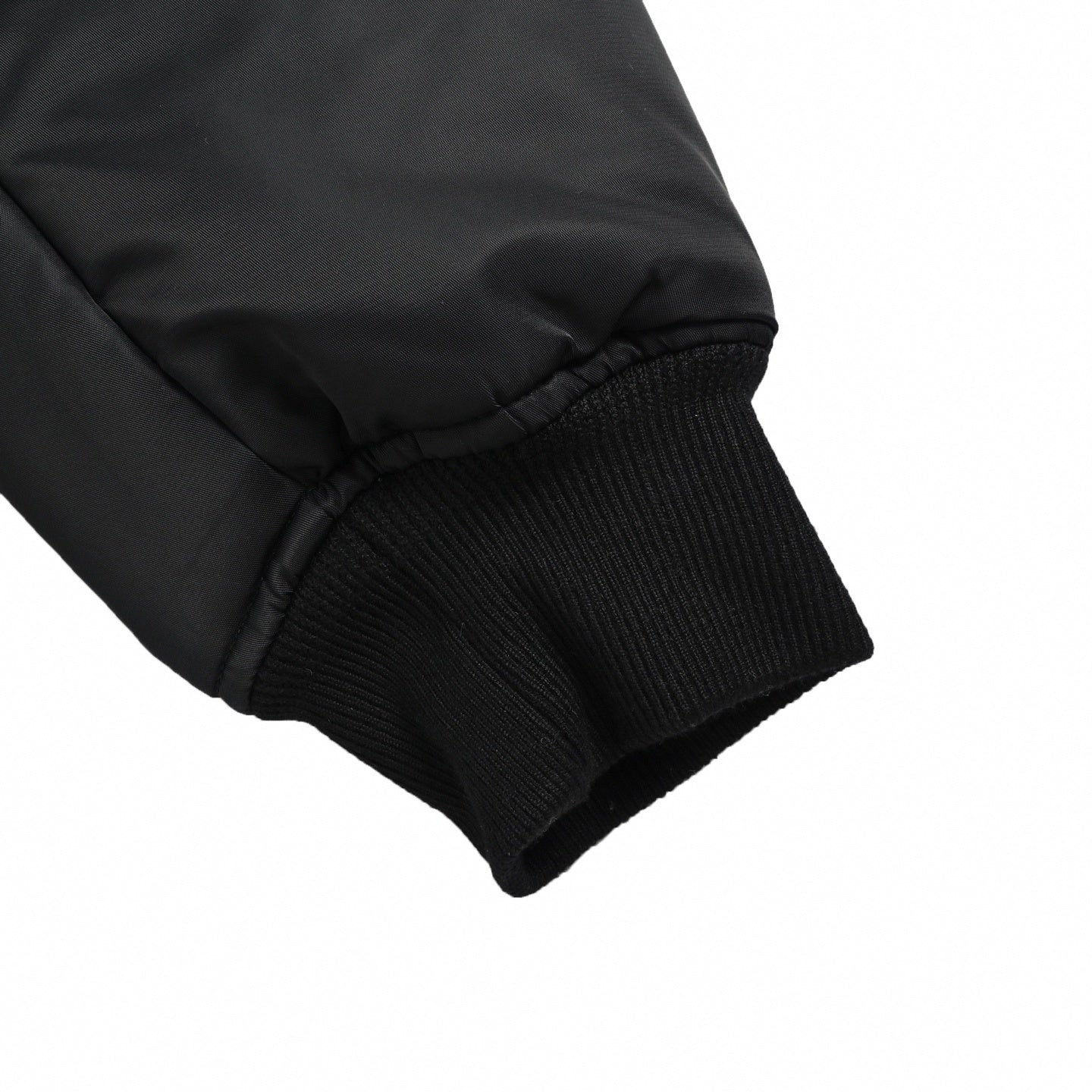 Black Nylon Bomber Jacket