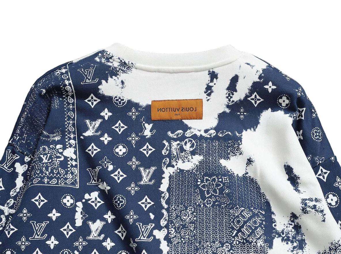 LV White Monogram Bandana Print Sweatshirt