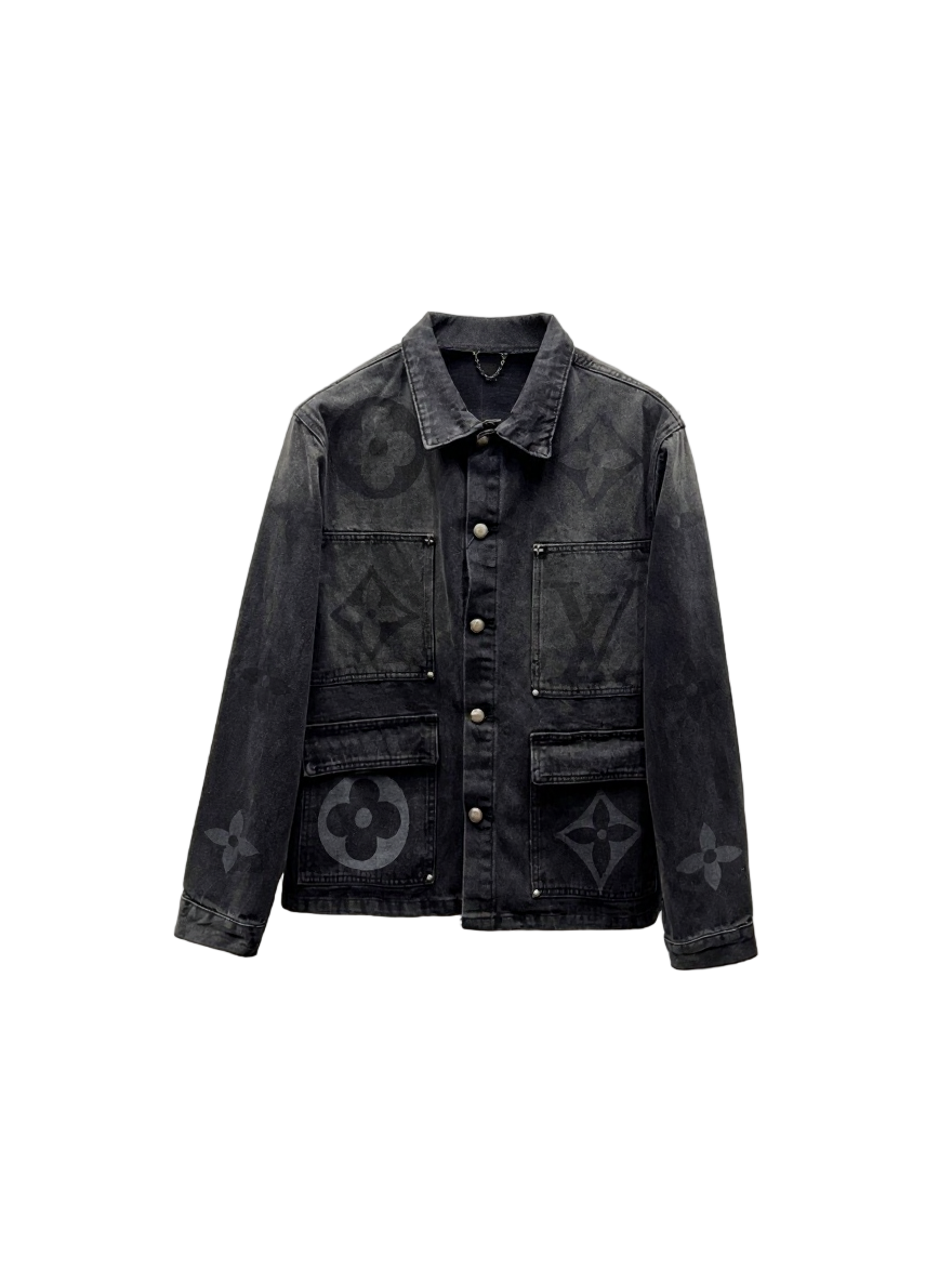 Black Monogram Denim Jacket