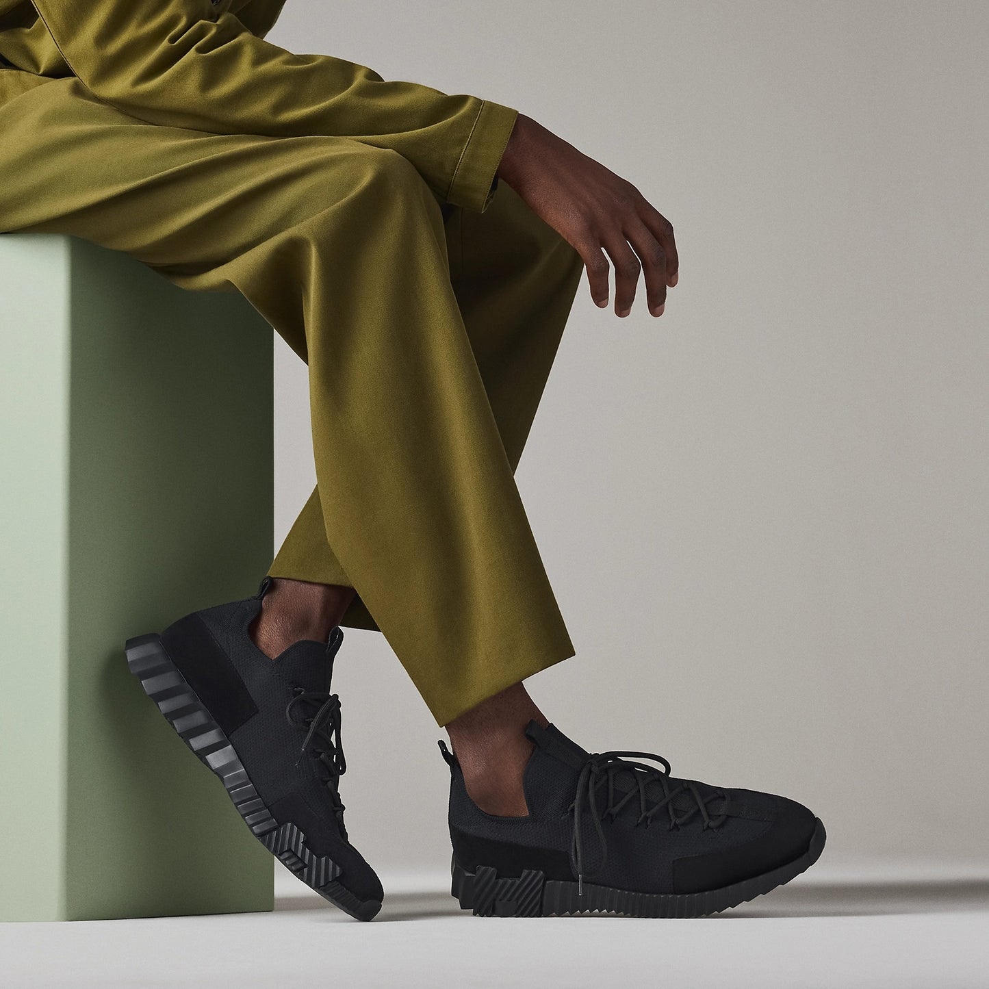 Lift Knit Slip-On Sneakers in Black