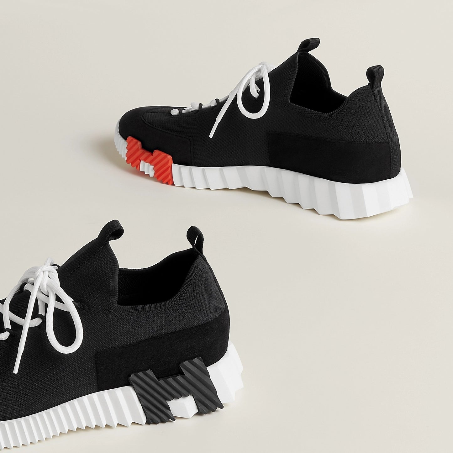 Lift Knit Slip-On Sneakers in Black & White