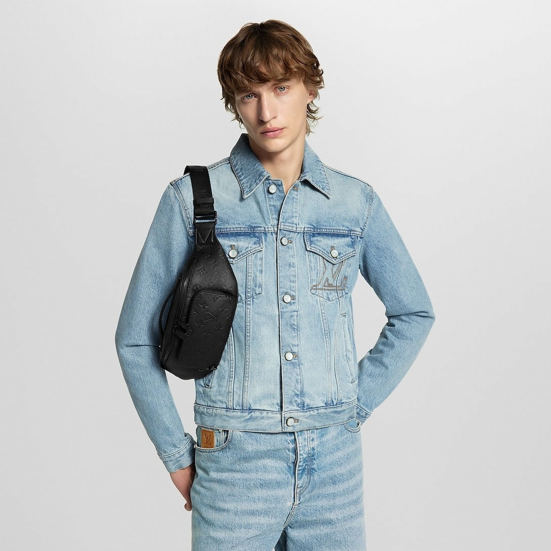 Rush Bumbag – Black Monogram Shadow Calfskin