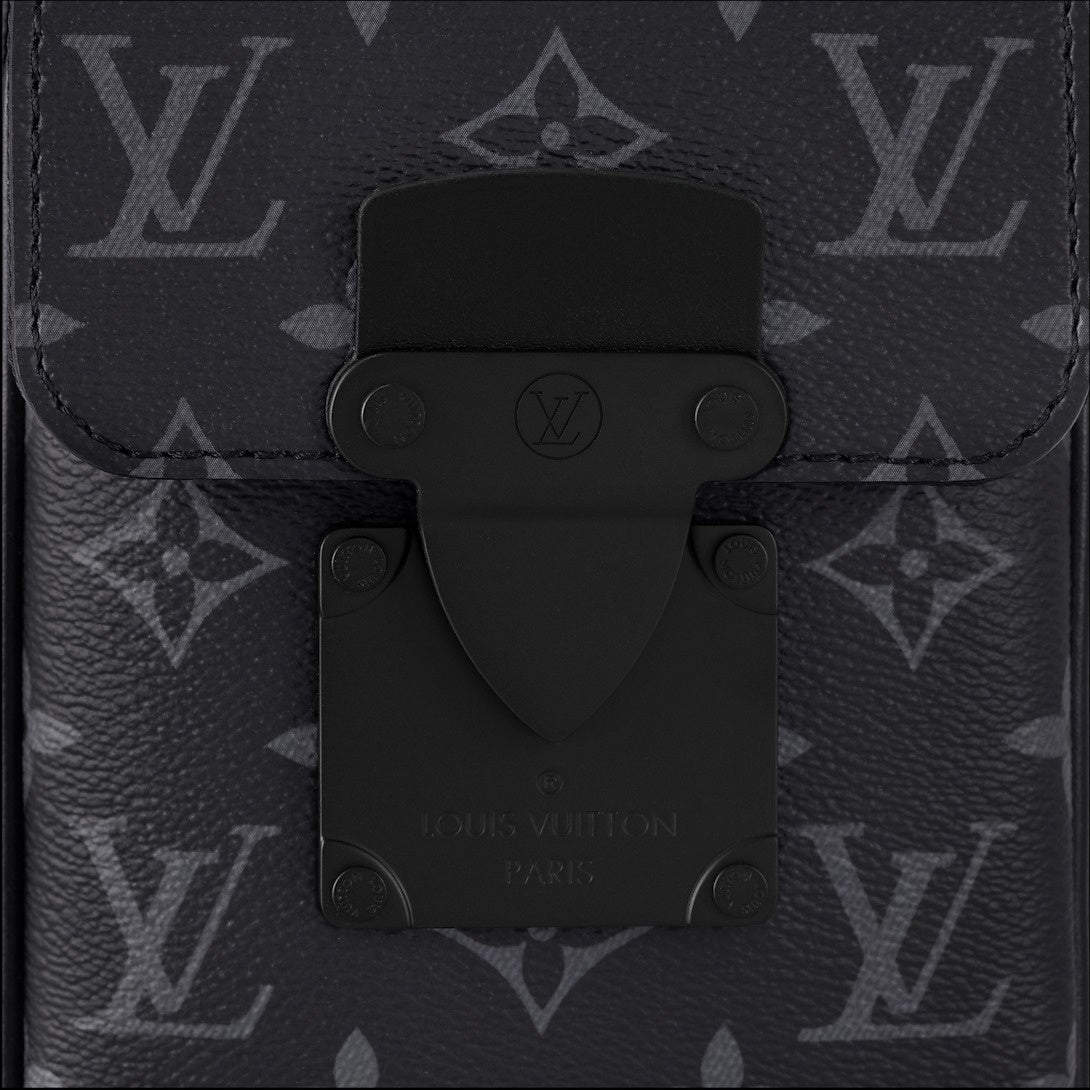 S-Lock Vertical Wearable Wallet in Monogram Eclipse Canvas