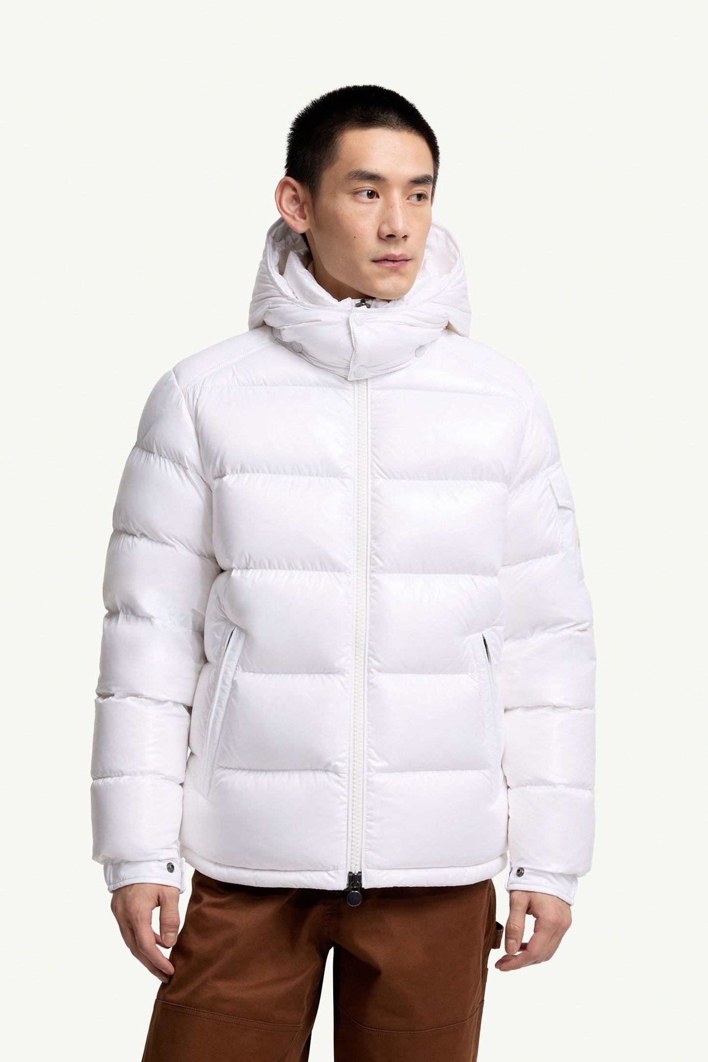 White Lightweight Insulated Puffer Jacket