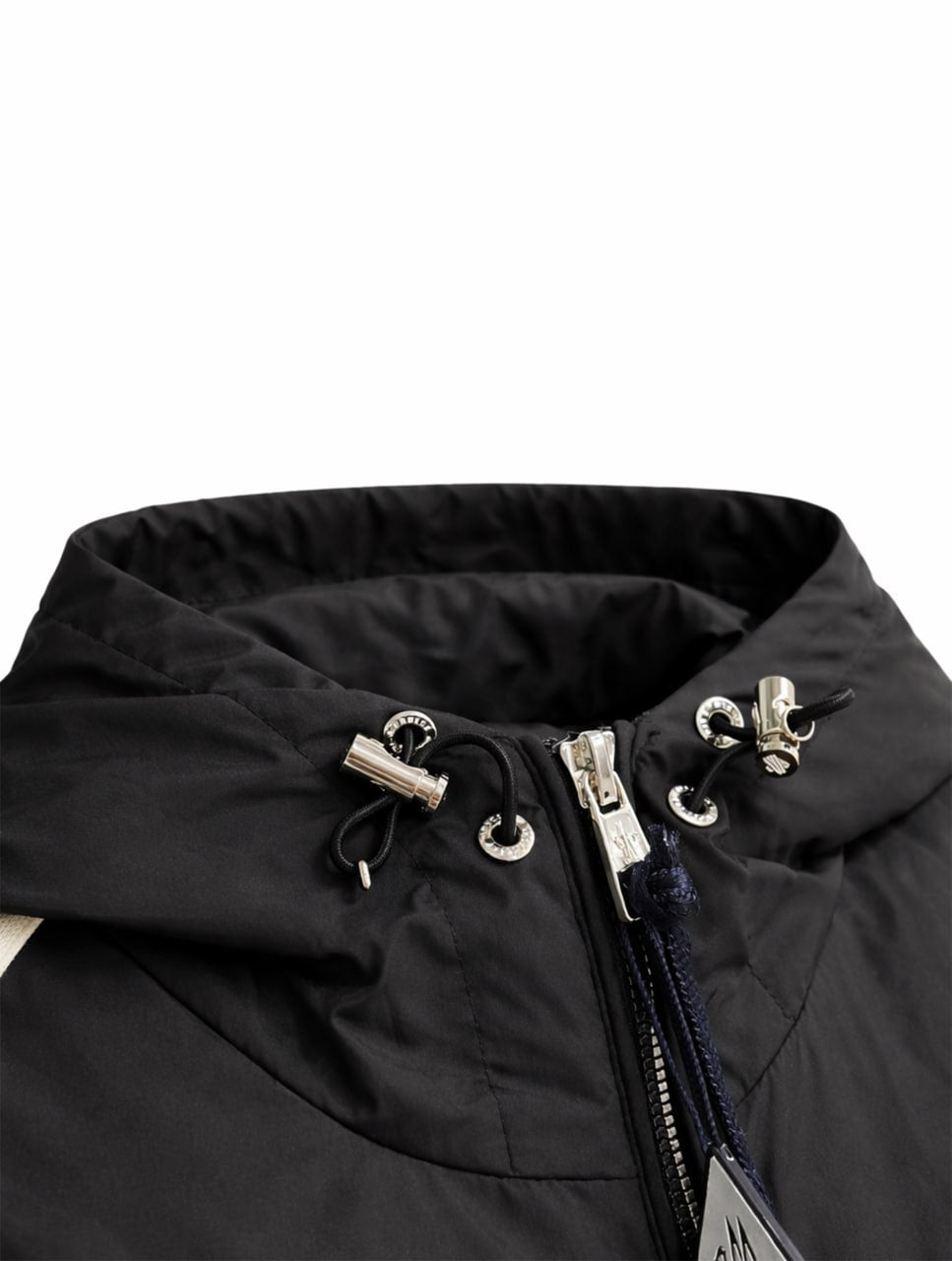 Tricolour Stripe Hooded Jacket – Black