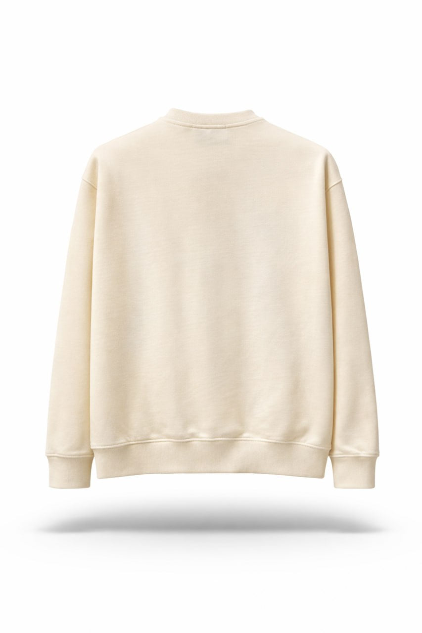 GG Web Stripe Logo Crewneck Sweatshirt – Cream