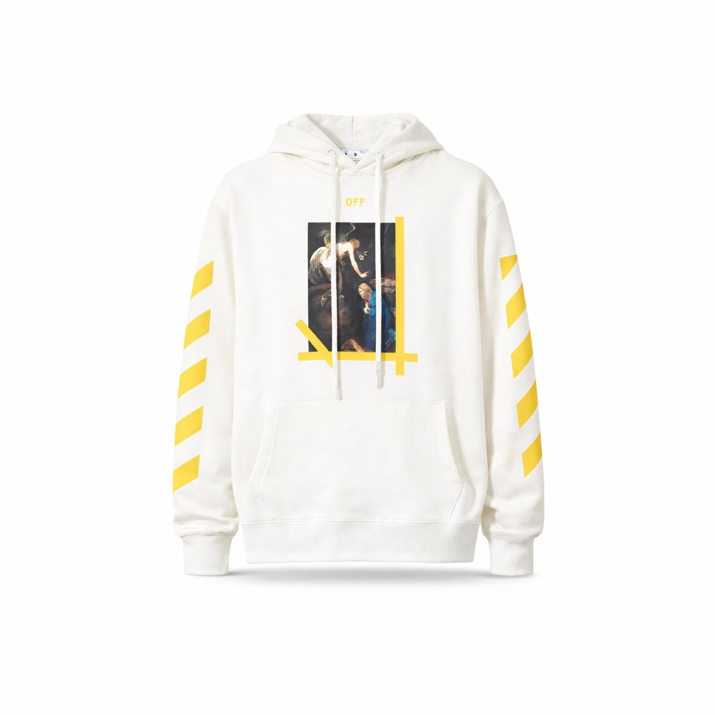 Arrows Graphic Hoodie – White / Yellow