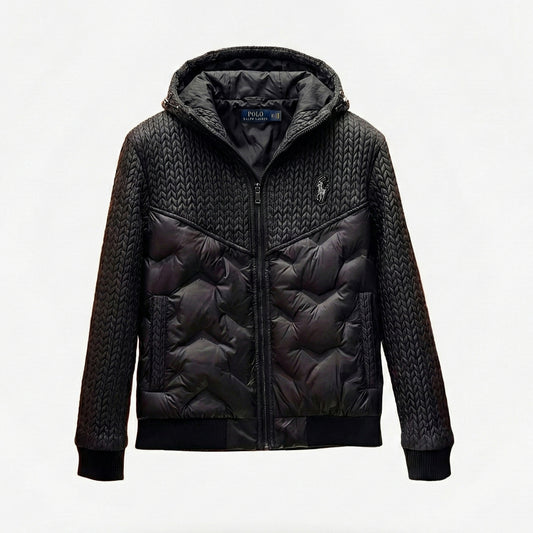Diamond Quilted Hooded Jacket